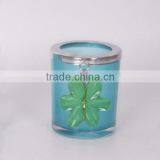 Colored Glass Candle Holder thumbnail-1