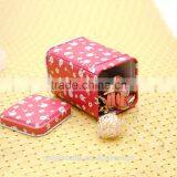Metal Small Trinket Tin Jewelry Earrings Iron Tea Coin Storage Square Box Cases thumbnail-4