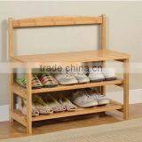 2015 New Design Entrance Can Sit Wooden Shoe Rack thumbnail-2