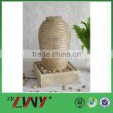 Unique Design Garden Decoration White Vat Shaped Resin Modern Water Fountain thumbnail-1