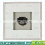 Solid Wood Shadow Box Frames With A Light Gray Wash and Encasing Slabs Of Colorful Agate Stone Under Glass thumbnail-1