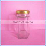 Hexagonal Shape Glass Bottle for Pickles, Glass Container thumbnail-1