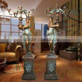Bronze Foundry Home Decoration Bronze Lady Sculpture Lamps thumbnail-1