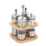 WOODEN SPICE RACK, SET OF 4