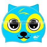Kids Catoon Swim Cap With 100%silicone, Animal Swim Cap thumbnail-1