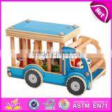 2017 New Design Funny Animals Wooden Toy Trucks for Toddlers W04A335 thumbnail-1