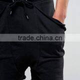 High Quality New Design Custom Raw Hem Drawstring Waist 100% Cotton Breathable Black Men's Sweat Big Side Pockets Fashion Shorts thumbnail-3