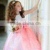 2 Colors Sweety Halter Gown Little Queen Flower Girl Dress thumbnail-2