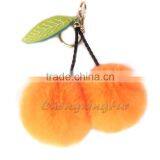 CX-R-56 Wholesale Best Quality Rabbit Fur Strap Chain Keychain Charm For Bag thumbnail-3