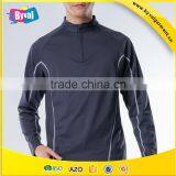 100% Polyester Half Zip Shirt Wholesale Sports Gym Quick Dry Men's Running Fitness Half-zip Long Sleeve Shirts thumbnail-1