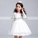 Guangzhou Children Clothes Girls Lace Fancy Dress White Spring Dress Children thumbnail-1