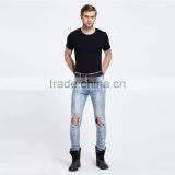 2016 New Men's Fashion Men's Jeans Bule Jeans Hole Personality Male Personality Pants thumbnail-1