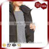 Belt-cinched Waist Padding Quilting Womens Parka With Fur thumbnail-4