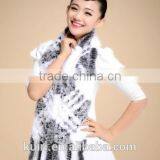 2015 New Style Ear Neck Warmer Ladies Whole Set Long Genuine Rex Rabbit Fur Scarf thumbnail-6