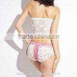 Ladies Mid Waist Underwear Sexy Lace Printing Briefs Pants Hollow Women Underwear thumbnail-1