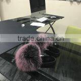 2017 Real Fox Fur Slippers Women Fashion Spring Summer Autumn Home Slides Indoor Outdoor Flat Flip Flops Fslipper-7 thumbnail-6