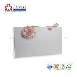 Luxury White Gift Cardboard Drawer Box With Ribbon and Rose Made in China thumbnail-4