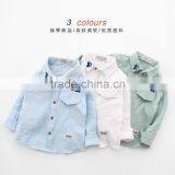 S33478W Casual Button Long-sleeved Cool Kids Baby Boy Shirt thumbnail-1