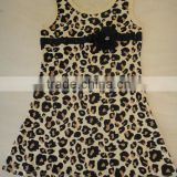 fancy dresses for girls sexy girls sleeveless cotton dress leopard full skirt with flower
