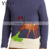 Custom Men's Reindeer Hangover Ugly Christmas Sweater thumbnail-3