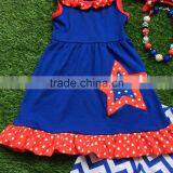 Sell Hot New Baby Girl Children Article Four Seven Summer Month Chevron Capri Folds Clothing Set Matching Sleeveless Necklaces a thumbnail-2