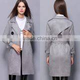 2017 Latest Long Ladies Overcoat Designs Women Winter Jacket Coat With Belt thumbnail-1