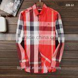 OEM Service New Check Pattern Basic Brand Logo Men Formal Shirt in Bulk thumbnail-1