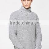 Wholesale Solid Color no Pattern Winter Warm Thick Turtleneck Sweters for Man thumbnail-4