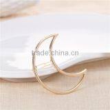 Zinc Based Alloy Hair Clips Findings Moon Gold Plated 62mm x 54mm thumbnail-1