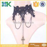 Fashion Lace Necklace European and American Retro Fake Collar Cross Necklace thumbnail-3