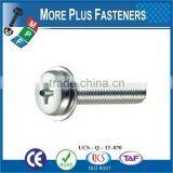 Made in Taiwan Black Nylon Combination Phillips Slotted Drive Polycarbonated Stainless Steel Binding Head Machine Screw thumbnail-3