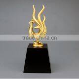 High Quality Beautiful Crystal Gold Plated Chanticleer Trophy BusinessS GIFT thumbnail-2