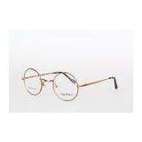 Retro Round Metal Optical Frames For Girls / Boys Stylish , Gold Color thumbnail-1