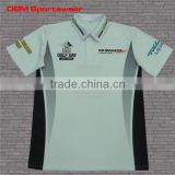 Wicking polyester sublimated mens golf shirt