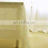 100% Pure Linen Table Cloth With Leaves Embroidery