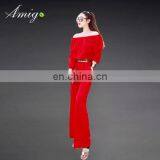 2015 New Comes Hot Sale Trendy off Shoulder Long Sleeve Woomen Jumpsuit thumbnail-1