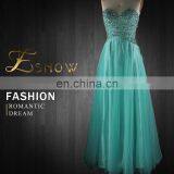 2016 Wholesale Popular Sweetheart Beaded Tull Net Evening Dress for Ladies thumbnail-1