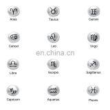 Yiwu Factory Direct Sale Silver Plating 12 Zodic Round Wholesale Beads