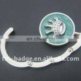 Fashion Table Ladies Purse Hanger , Crown Promotional Wholesale Fashion Table Top Foldable Purse Bag Hanger /Bag Holder Bag Hook