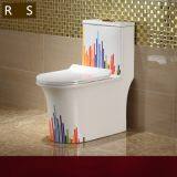 Bathroom Fashion Colorful Sanitary Ware Ceramic One Piece Toilet wc