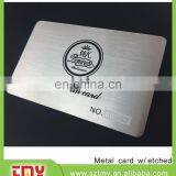 factory price stainless steel material laser cut metal business card