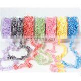 Factory wholesale Knitting Ruffle Lace Fabric For Clothing