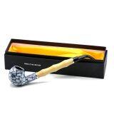235mm Length Wooden Resin Medium Tobacco Pipe With Small Porcelain Head and Bamboo Joint Tube for Smoking thumbnail-3