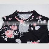 Matching Outfits Clothes Mommy & me Women off Shoulder Tops Family Lace up Blouses Floral Tunic Shirts thumbnail-4