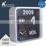 Auto Flip Calendar Wall Clock Small Order Accept Quality Choice
