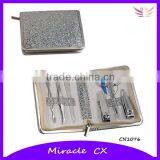 Glitter Metal Zipper Bag Wedding Manicure Set