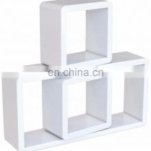 Wall Shelves Set of 3 Cube Floating Shelves Storage MDF Display