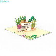 Happy Birthday Plants 3D Pop-up Card Best Birthday Blessing Card Gift for Parents thumbnail-2