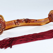 Colored Glaze Ruyi With Ingot Dragon Chinese Feng Shui Ornament Gift thumbnail-2