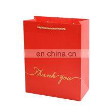 Wholesale High Quality Cheapest Price Eco-friendly Thank You Red Black Pink Luxury Round Tote Gift Paper Bag for Valentine's Day